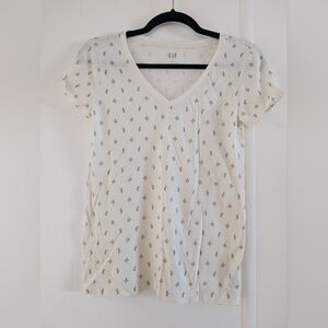 🎀$5 GAP Women's Cream Favorite Cactus Print Top Like New
